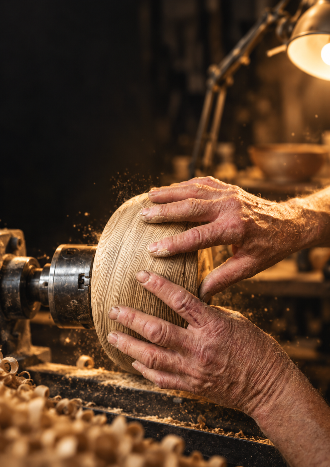Woodturning in the Cooley Reserve workshop
